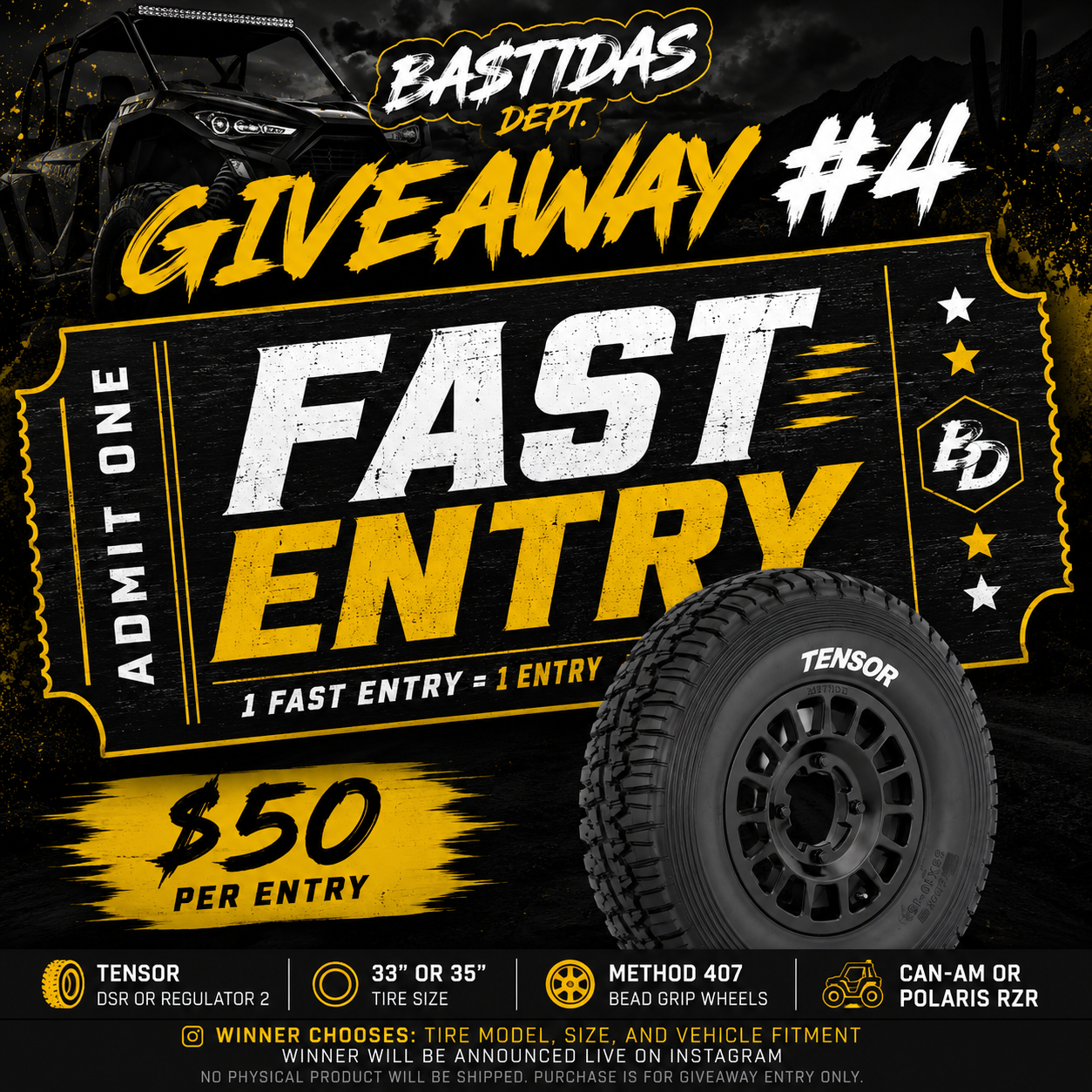 GIVEAWAY FAST ENTRY TICKET