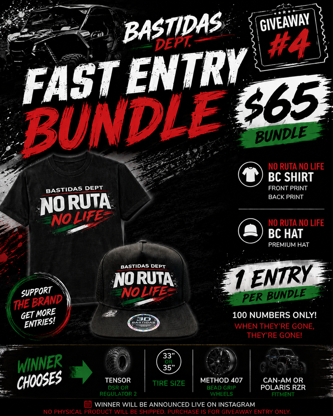 GIVEAWAY ENTRY NO RUTAS COMBO